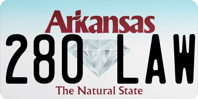 AR license plate 280LAW