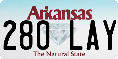 AR license plate 280LAY