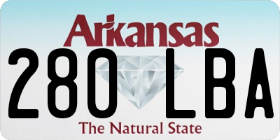 AR license plate 280LBA