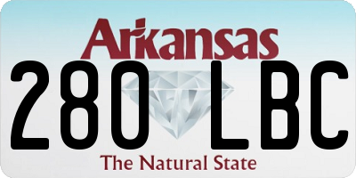 AR license plate 280LBC