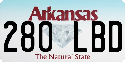 AR license plate 280LBD