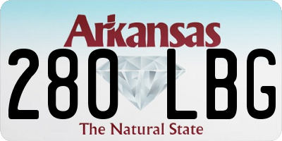 AR license plate 280LBG
