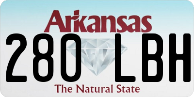 AR license plate 280LBH