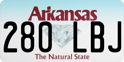 AR license plate 280LBJ