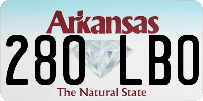 AR license plate 280LBO