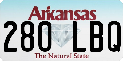 AR license plate 280LBQ