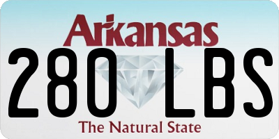 AR license plate 280LBS