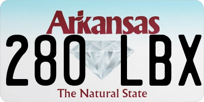 AR license plate 280LBX