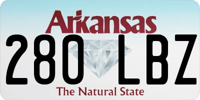 AR license plate 280LBZ
