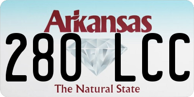 AR license plate 280LCC