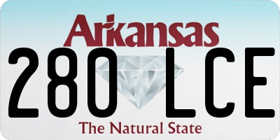 AR license plate 280LCE