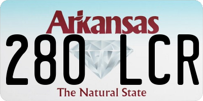 AR license plate 280LCR