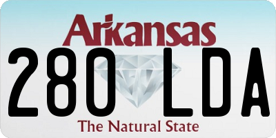 AR license plate 280LDA