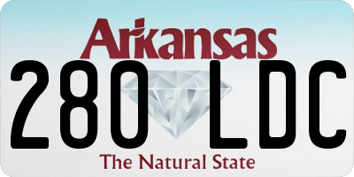 AR license plate 280LDC