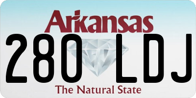 AR license plate 280LDJ