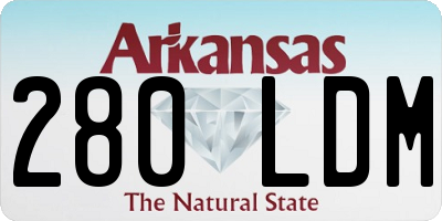 AR license plate 280LDM