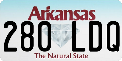 AR license plate 280LDQ