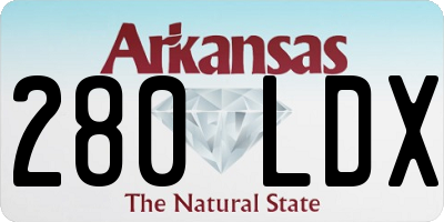 AR license plate 280LDX