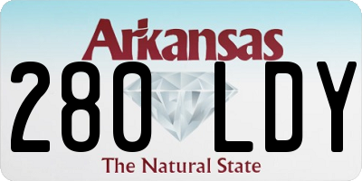 AR license plate 280LDY