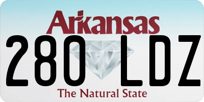 AR license plate 280LDZ