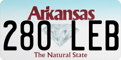 AR license plate 280LEB