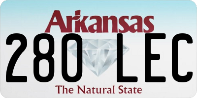 AR license plate 280LEC