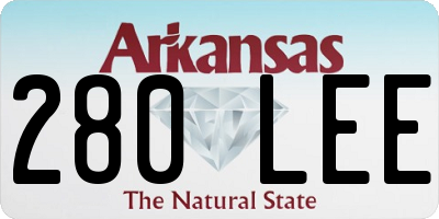 AR license plate 280LEE