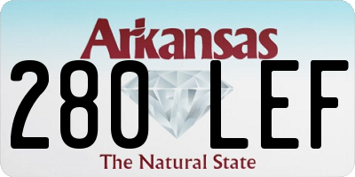 AR license plate 280LEF