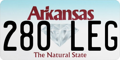 AR license plate 280LEG