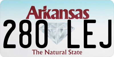 AR license plate 280LEJ