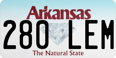 AR license plate 280LEM