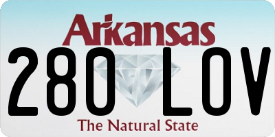 AR license plate 280LOV