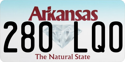 AR license plate 280LQO