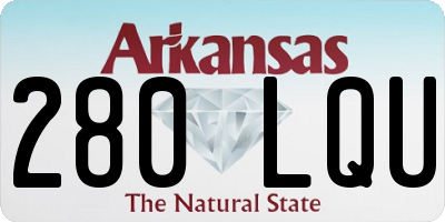 AR license plate 280LQU