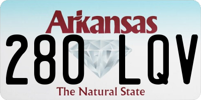 AR license plate 280LQV
