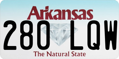 AR license plate 280LQW