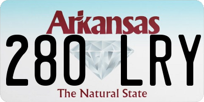 AR license plate 280LRY