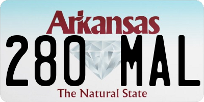 AR license plate 280MAL