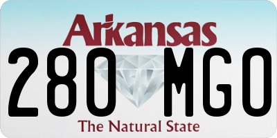 AR license plate 280MGO