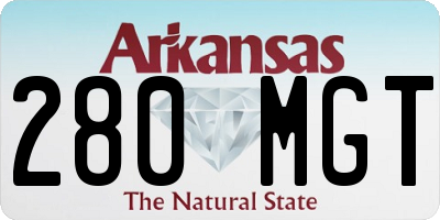 AR license plate 280MGT