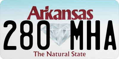 AR license plate 280MHA