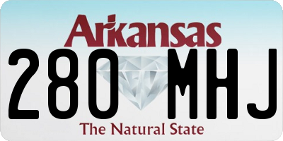 AR license plate 280MHJ