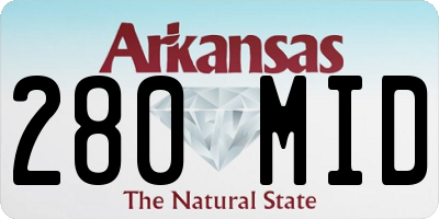 AR license plate 280MID