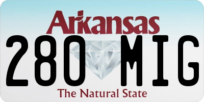 AR license plate 280MIG