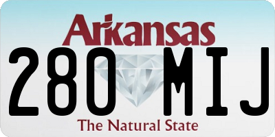 AR license plate 280MIJ