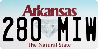 AR license plate 280MIW