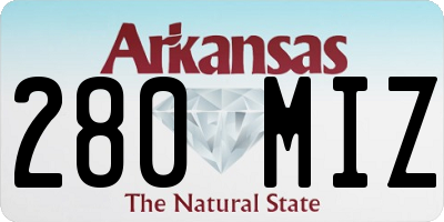 AR license plate 280MIZ