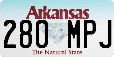 AR license plate 280MPJ