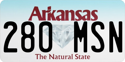 AR license plate 280MSN