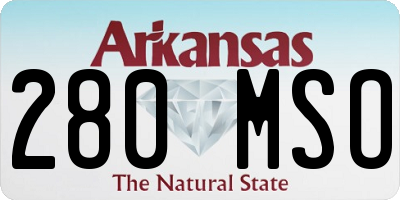 AR license plate 280MSO